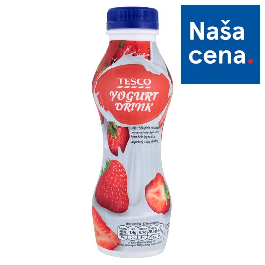 Tesco Jogurtový nápoj jahodový 350 g