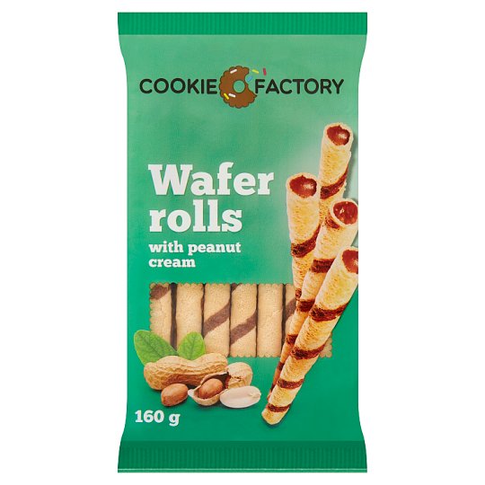Cookie Factory Vaflové trubičky plnené arašidovou plnkou 160 g