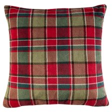 Tesco Home Tartan Sherpa Cushion Red 45 x 45 cm