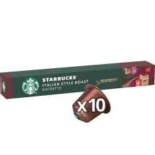 Starbucks Italian Style Roast by Nespresso Dark Roast Coffee Capsules, 10 Capsules in a Box