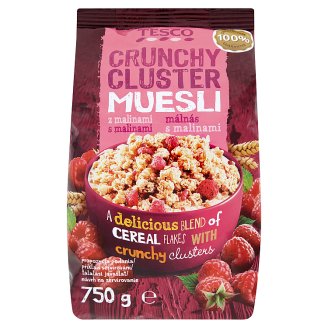 Tesco Zmes zapekaných obilninových vločiek s kúskami malín 750 g