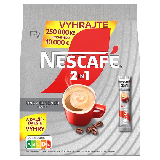 NESCAFÉ 2in1, instantná káva, 10 vrecúšok x 8 g