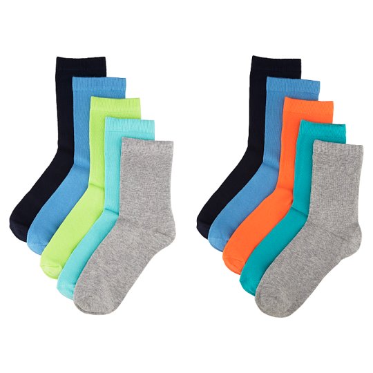 F&F Boys 10 Pack Ankle Socks 23 Years, Multicolor Tesco Groceries