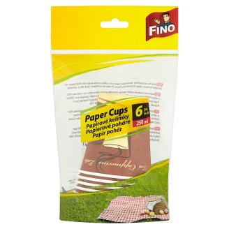 Fino Papierové poháre 250 ml 6 ks