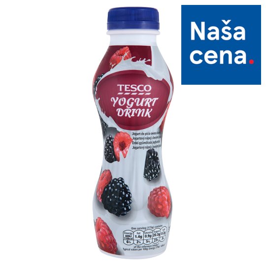 Tesco Jogurtový nápoj s lesnými plodmi 350 g