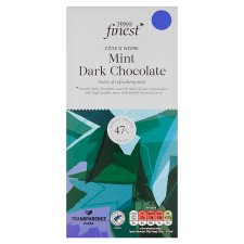 Tesco Finest Mint Dark Chocolate 100 g