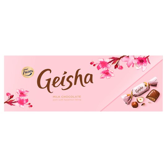 Fazer Geisha Pralinky z mliečnej čokolády s lieskovo-orieškovou náplňou 38 % 270 g