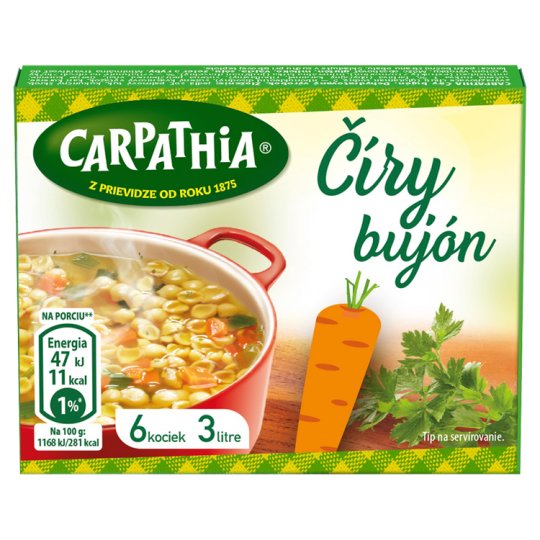 CARPATHIA Karpatský číry bujón v kocke 3 l 6 x 10 g