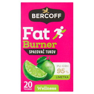 Bercoff Spaľovač tukov aromatizovaný fermentovaný čaj limetka 20 x 1,5 g