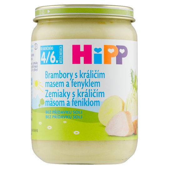 HiPP Zemiaky s králičím mäsom a feniklom 190 g