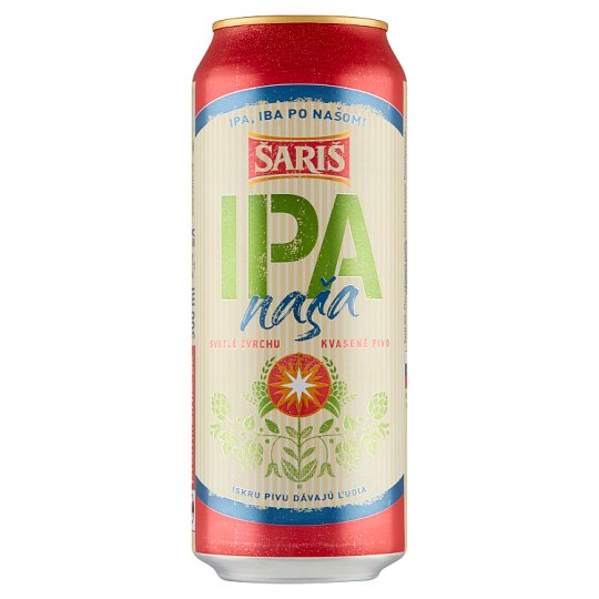 Šariš Naša IPA svetlé zvrchu kvasené pivo 500 ml