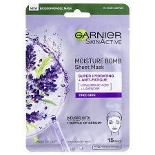 Garnier Skin Naturals Detiring Tissue Mask with Lavender Extract, 28 g