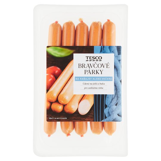 Tesco Bravčové párky 180 g