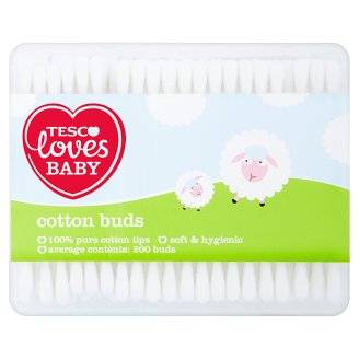 Tesco Loves Baby Hygienické vatové tyčinky 200 ks