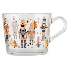 F&F Home Gold Nutcracker Glass Mug