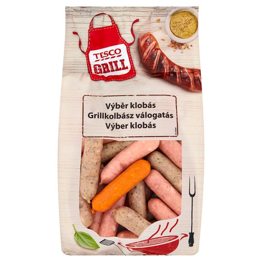 Tesco Grill Výber klobás 600 g