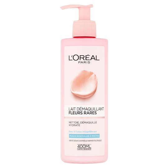 L'Oréal Paris Odličovacie mlieko s výťažkami vzácnych kvetov pre normálnu až zmiešanú pleť 400 ml