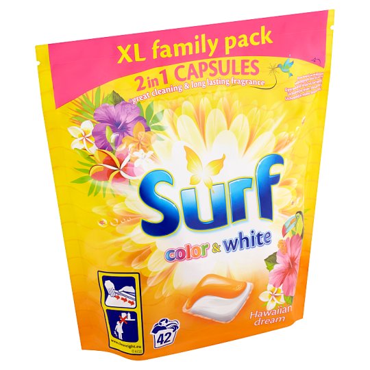Surf Color & White Hawaiian Dream gélové kapsuly na pranie 42 praní 1,012 kg