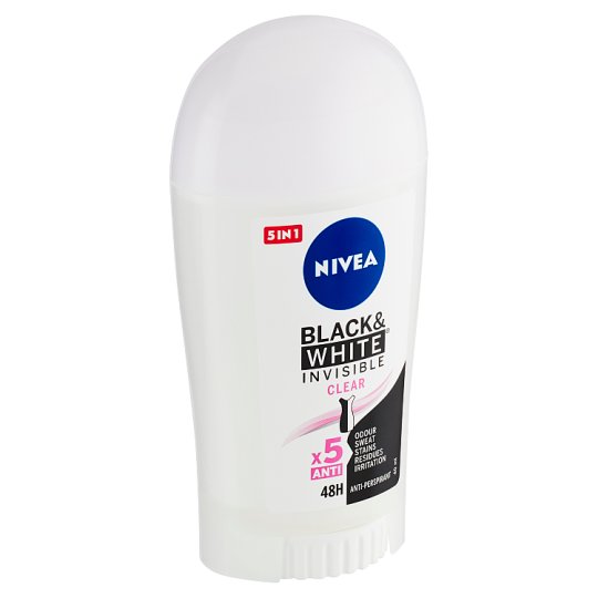 Nivea Black & White Invisible Clear Tuhý antiperspirant 40 ml
