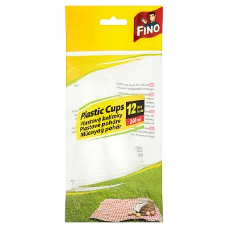 Fino Plastové poháre 200 ml 12 ks
