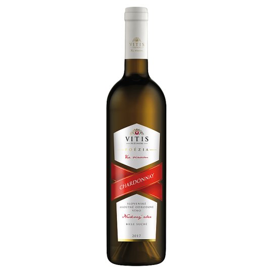 Vitis Pezinok Poézia Chardonnay slovenské akostné odrodové víno biele suché 0,75 l