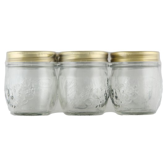 Set of Jars with Gold Lids 250 ml 6 pcs Tesco Groceries