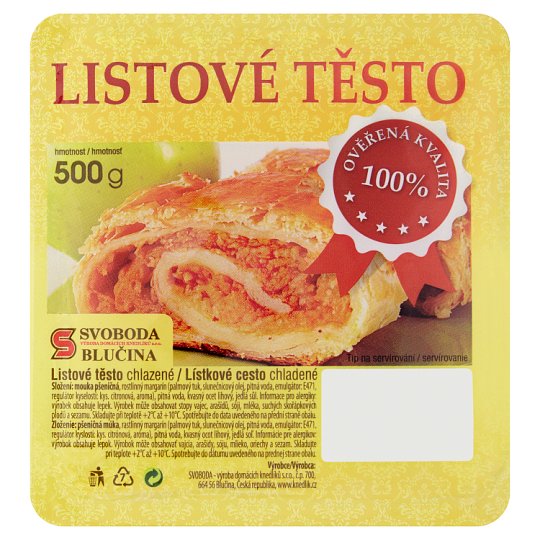 Svoboda Lístkové cesto chladené 500 g
