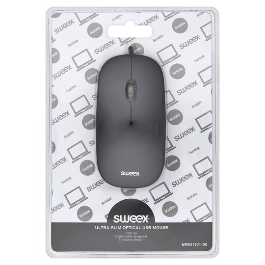 Sweex UltraSlim Optical Mouse USB Black Tesco Groceries