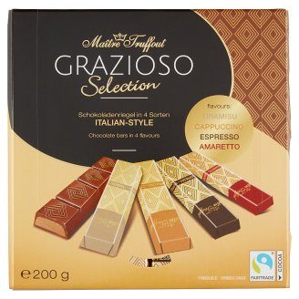 Maître Truffout Mix plnených horkých a mliečnych čokoládových tyčiniek 200 g