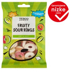 Tesco Jellied Candies with Fruit Flavors with Sour Sugar Sprinkles 100 g