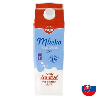 Rajo Mlieko polotučné 1 l