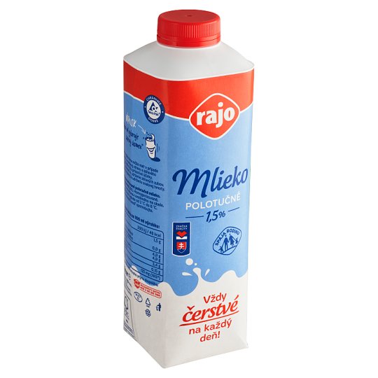 Rajo Semi-Skimmed Milk 1.5% 1 L