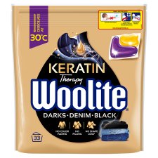Woolite Keratin Therapy gélové kapsuly na čiernu a tmavú bielizeň 33 praní 660 g