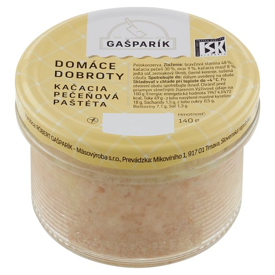 Gašparík Kačacia pečeňová paštéta 140 g