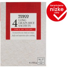 Tesco Long Grain Rice Sachets 4 x 100 g (400 g)