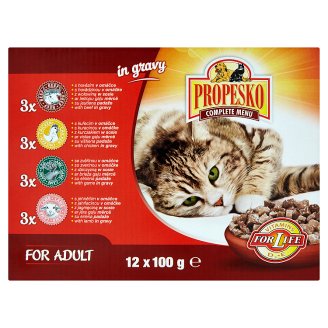 Propesko Kompletné krmivo pro dospelé mačky všetkých plemien 12 x 100 g