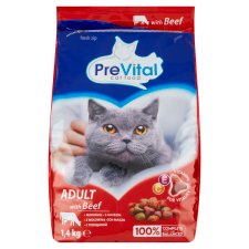 PreVital Complete Food for Adult Cats with Beef 1.4 kg