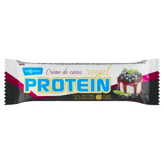 MaxSport Royal Protein Proteínová tyčinka v bielej poleve s arómou čierne ríbezle 60 g
