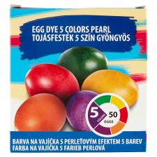 Perleťové farby na vajíčka 5 farieb 20 g