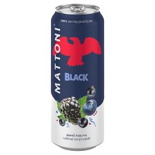 Mattoni Black jemne perlivá s príchuťou čiernych plodov 0,5 l