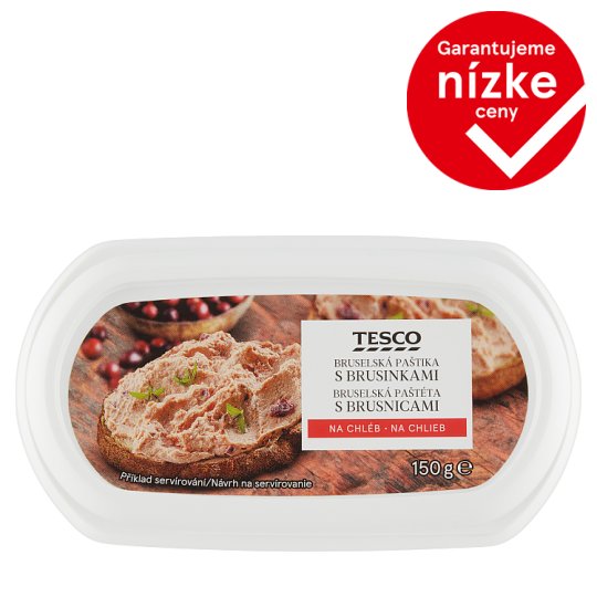Tesco Bruselská paštéta s brusnicami 150 g