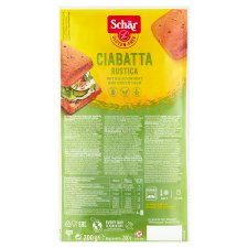 Schär Ciabatta rustica pečivo bežné bezgluténové viaczrnné 200 g