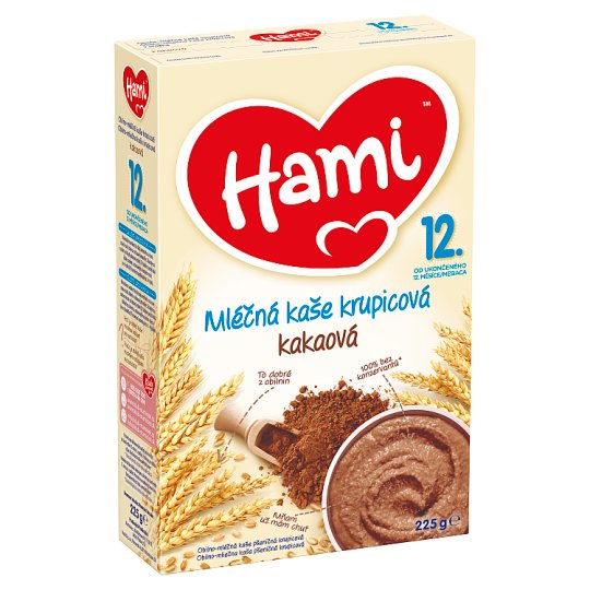 Hami Obilno-mliečna kaša krupicová kakaová 225 g