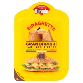 Biraghi Gran zrejúci stredne tučný tvrdý syr plátky 120 g