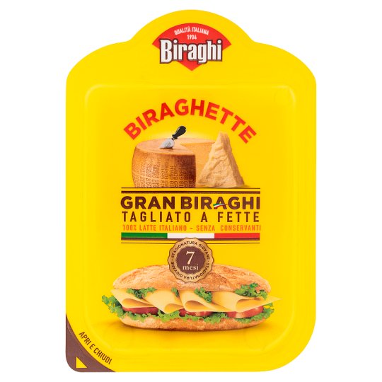 Biraghi Biraghette Gran Biraghi zrejúci stredne tučný tvrdý syr plátky 120 g