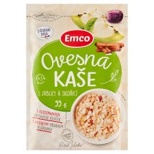 Emco Ovsená kaša s jablkami a škoricou 55 g