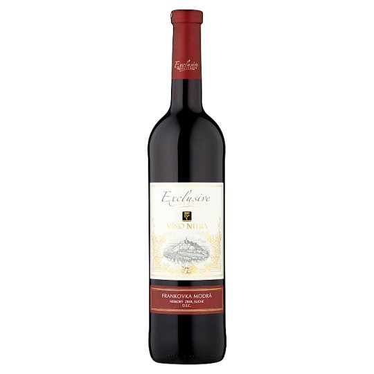 Víno Nitra Exclusive Collection Frankovka modrá víno červené neskorý zber suché D.S.C. 0,75 l