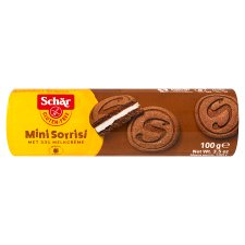 Schär Mini Sorrisi Gluten Free Cocoa Biscuits with Milk Filling 100 g