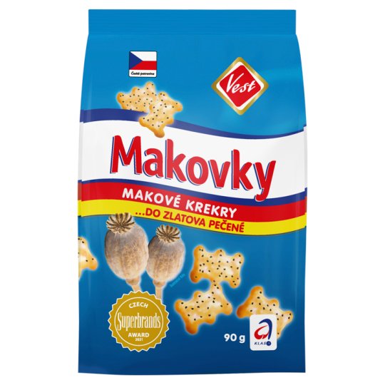 Vest Poppy Seed Crackers 90 g Tesco Groceries