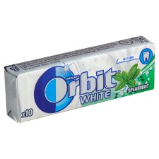 Wrigley's Orbit White Spearmint Sugar Free Chewing Gum with Mint and Menthol Flavour 10 pcs 14 g